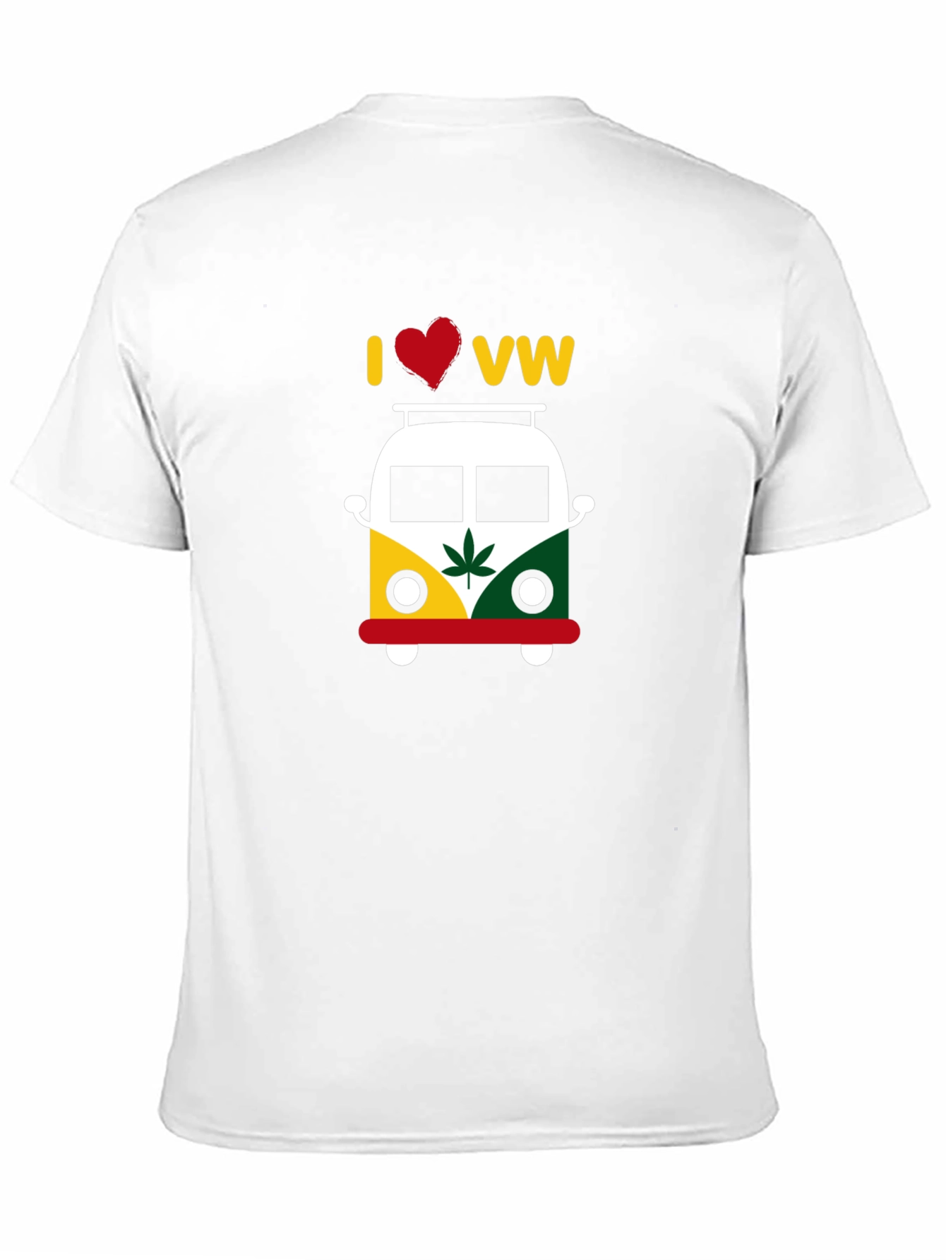I Love VW T-Shirt - Rastafarian Style Bus Graphic