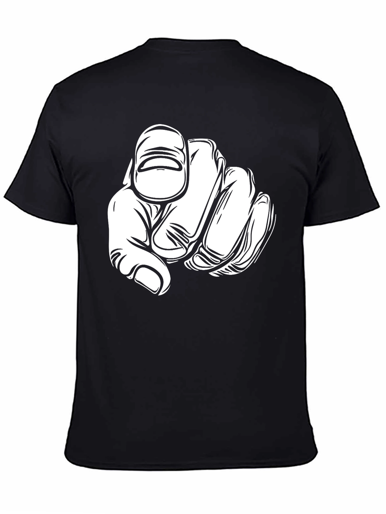 Pointing Finger Graphic Print T-Shirt