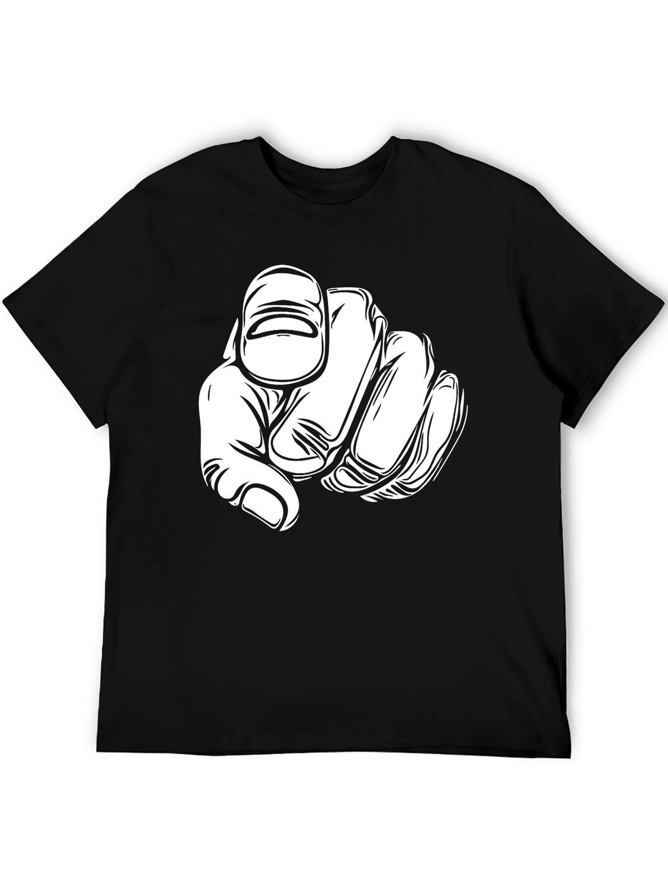 Pointing Finger Graphic Print T-Shirt