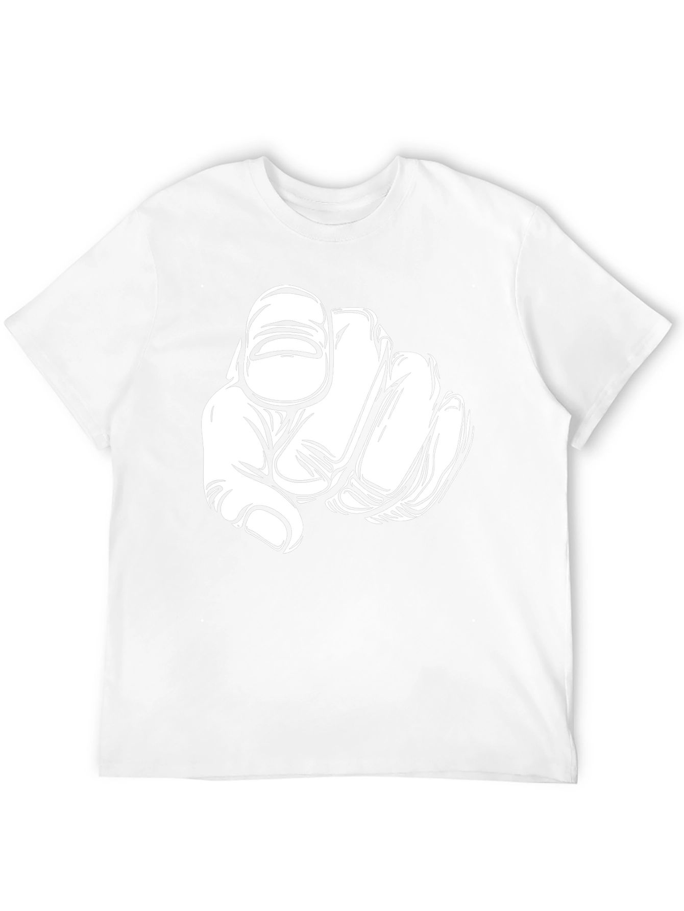 Pointing Finger Graphic Print T-Shirt