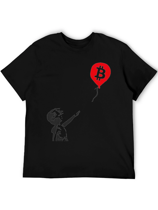 Bitcoin Balloon Graphic Tee - Crypto T-Shirt