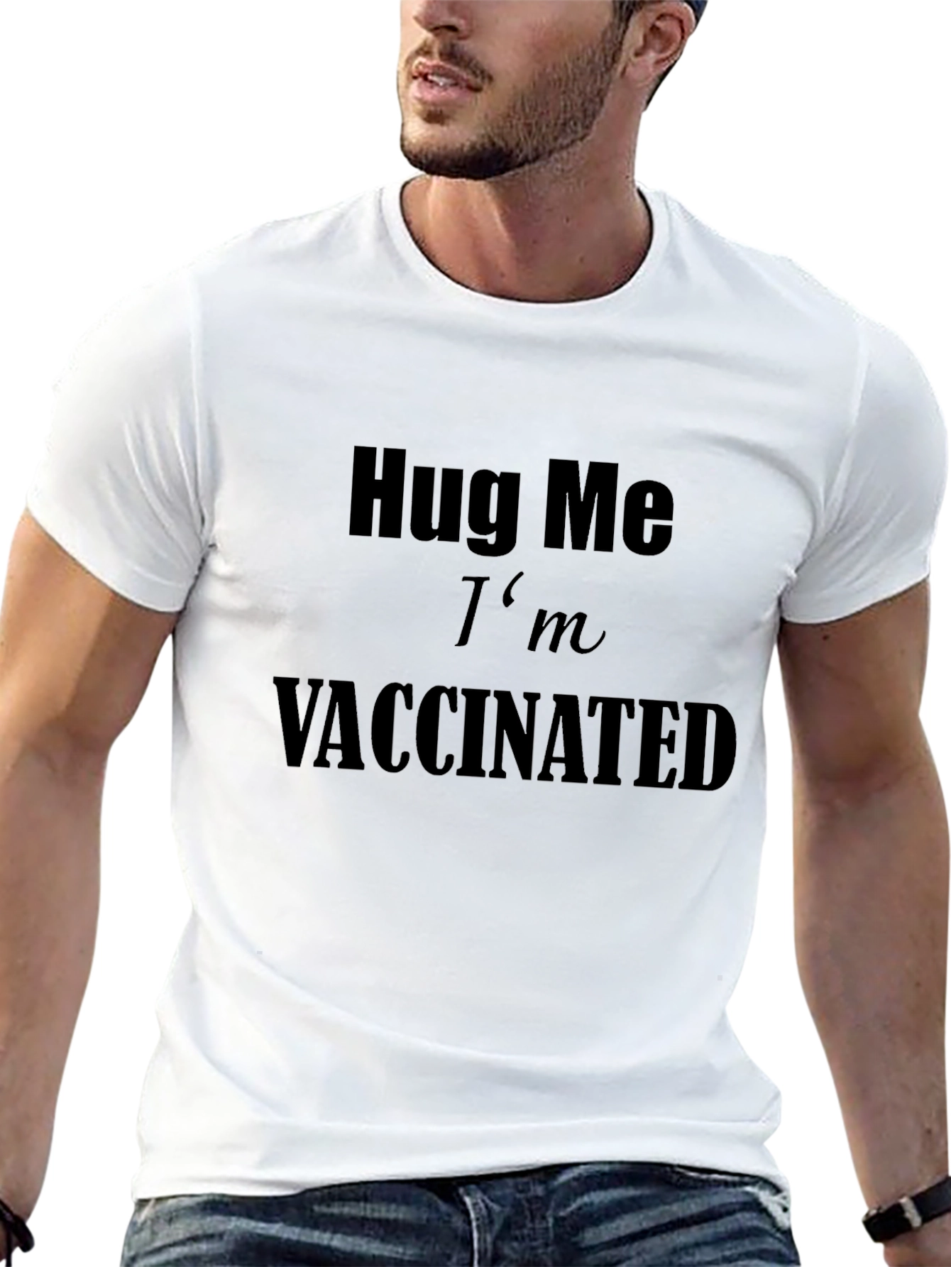 Hug Me Im Vaccinated Graphic Tee
