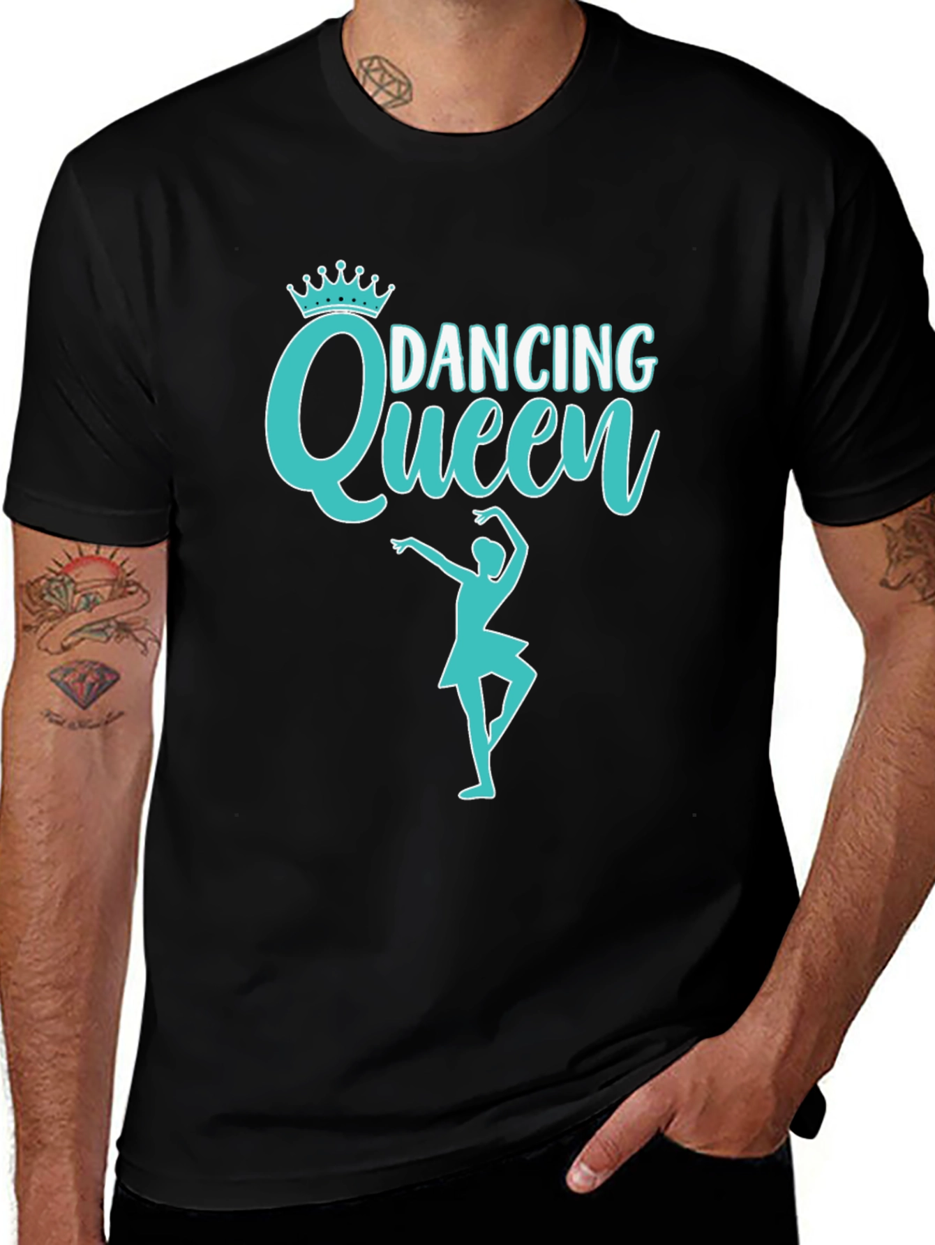 Dancing Queen Black Graphic T-Shirt
