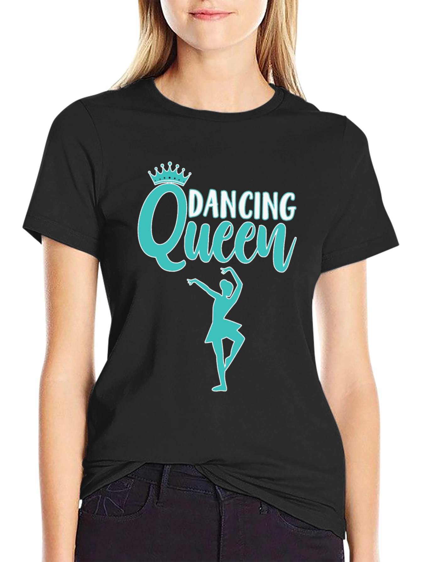 Dancing Queen Black Graphic T-Shirt