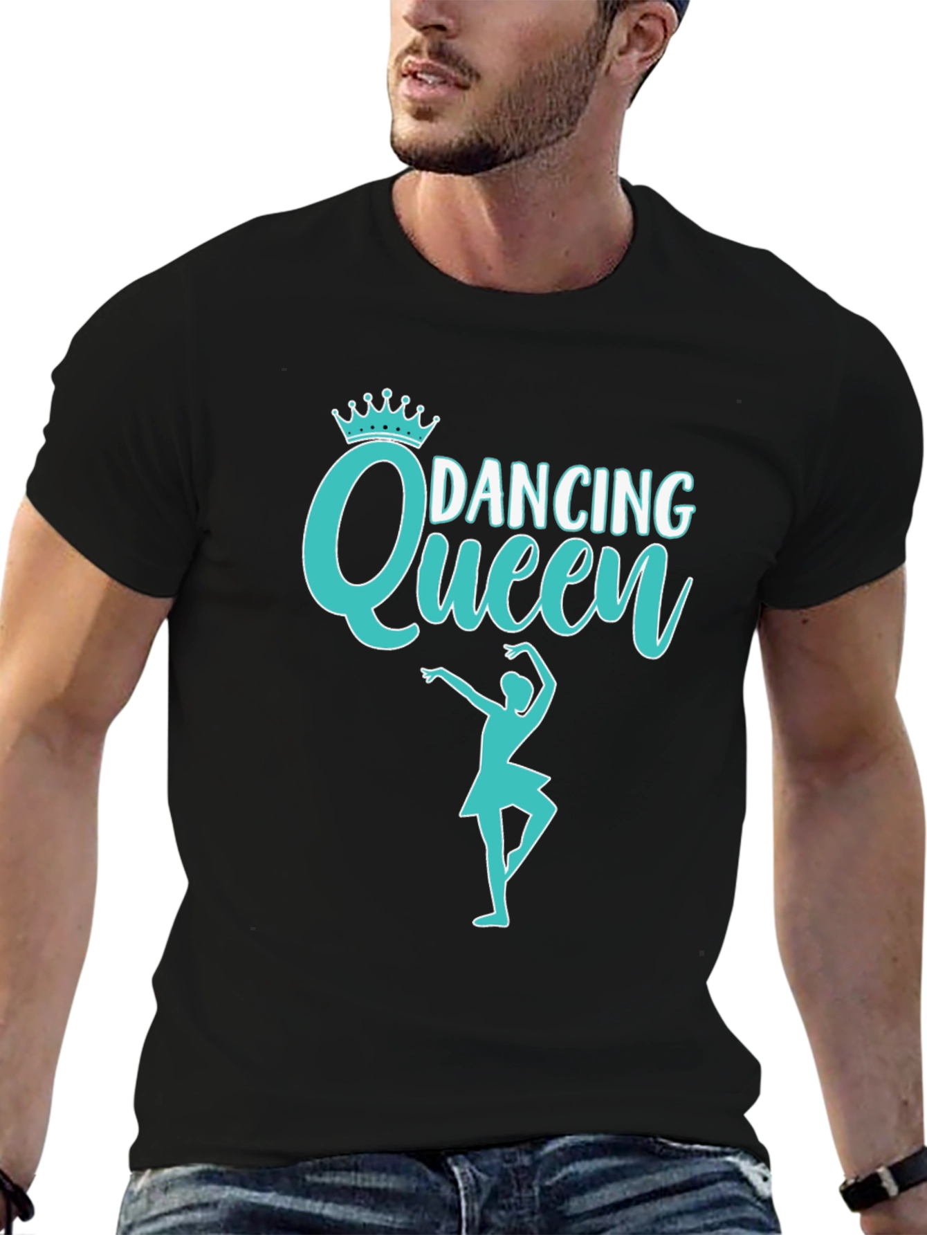 Dancing Queen Black Graphic T-Shirt