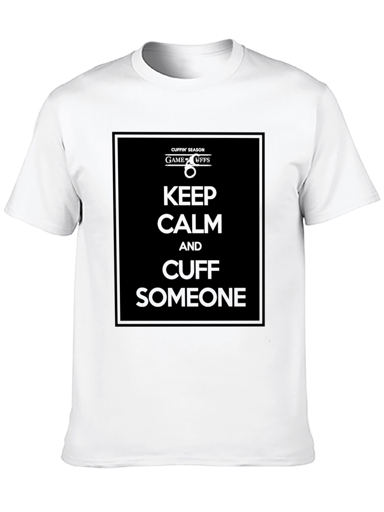 Keep Calm & Cuff Someone Black T-Shirt