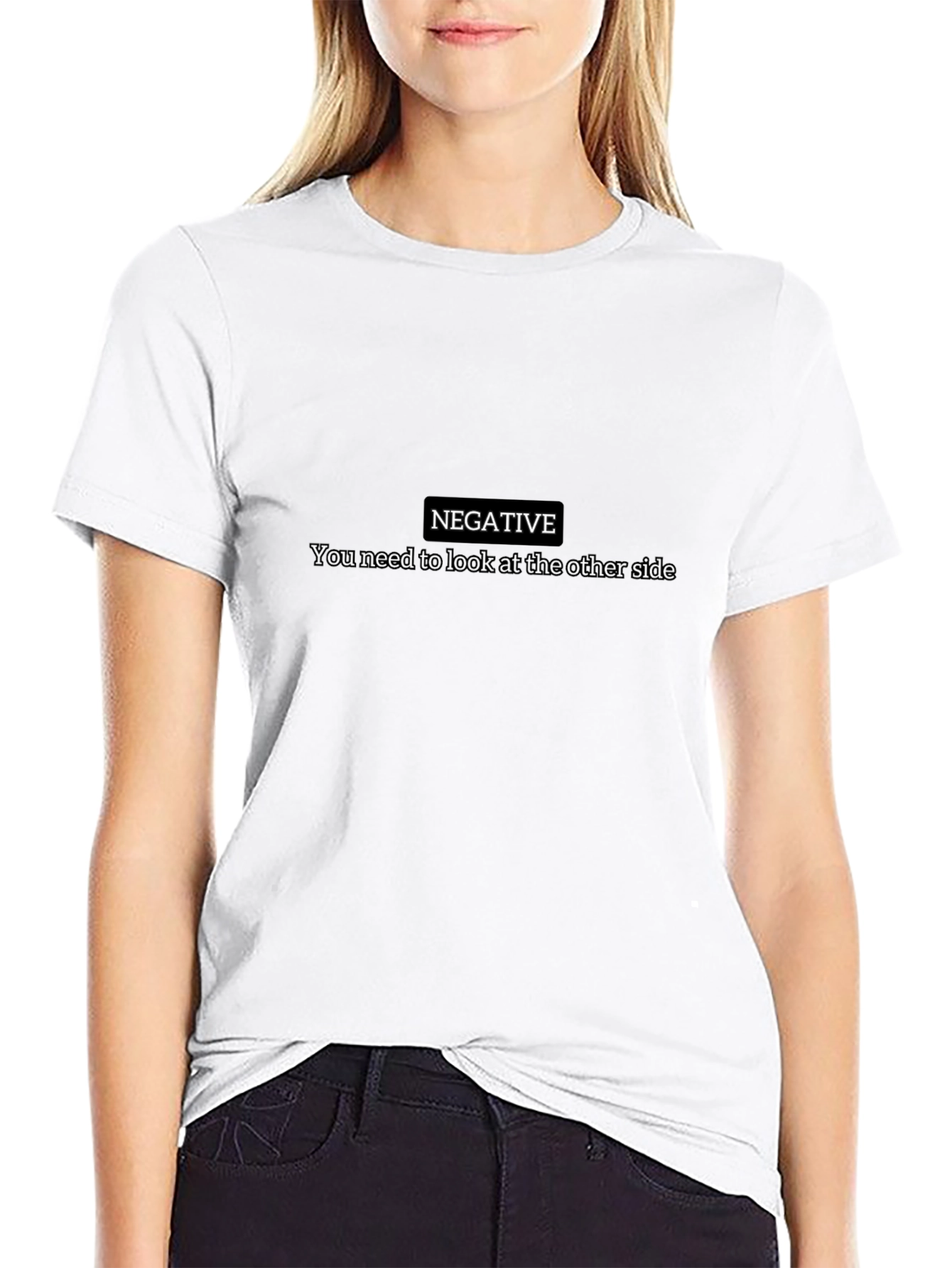 Negative Perspective Black Graphic Tee