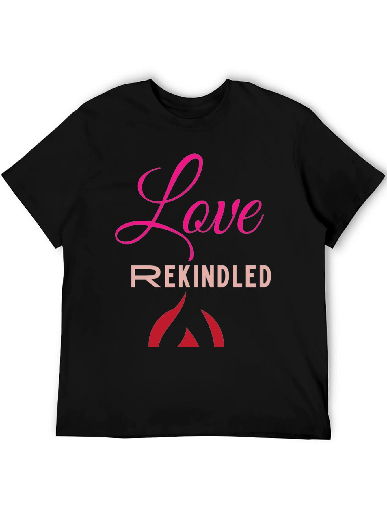 Love Rekindled Graphic Tee - Black Cotton T-Shirt