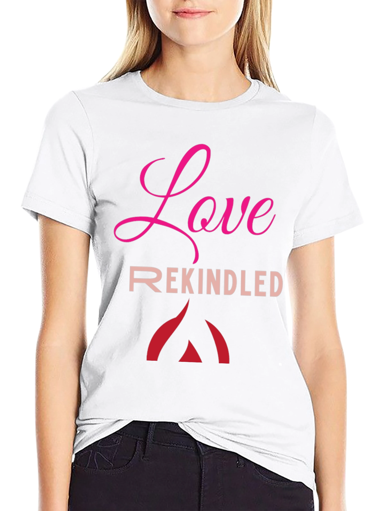 Love Rekindled Graphic Tee - Black Cotton T-Shirt