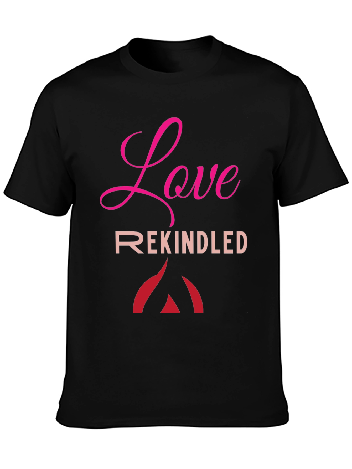 Love Rekindled Graphic Tee - Black Cotton T-Shirt