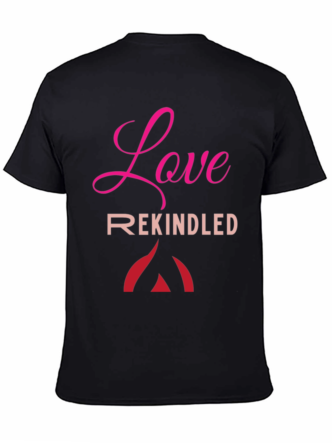 Love Rekindled Graphic Tee - Black Cotton T-Shirt