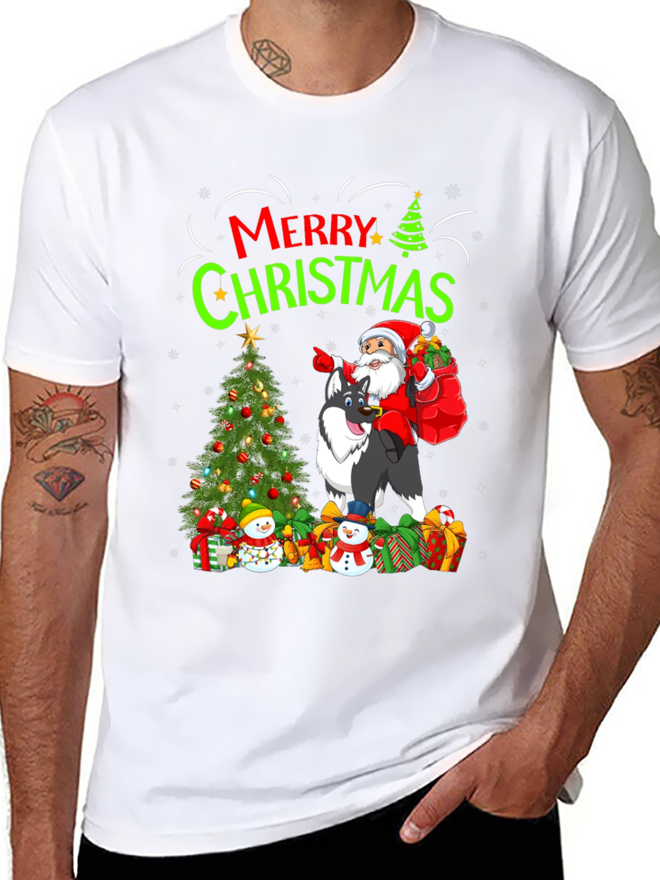 Merry Christmas Santa Dog T-Shirt