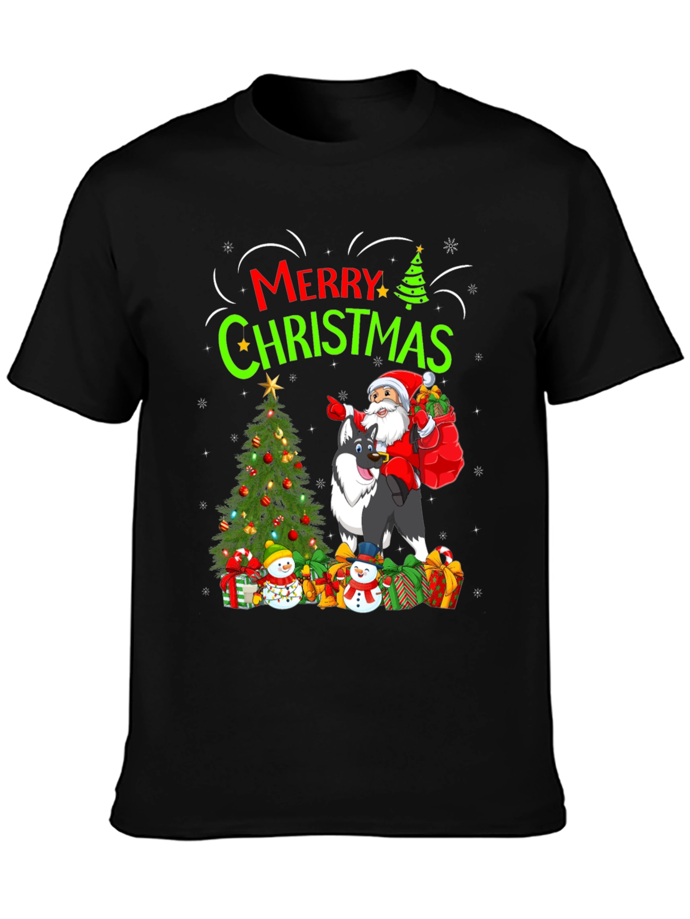 Merry Christmas Santa Dog T-Shirt