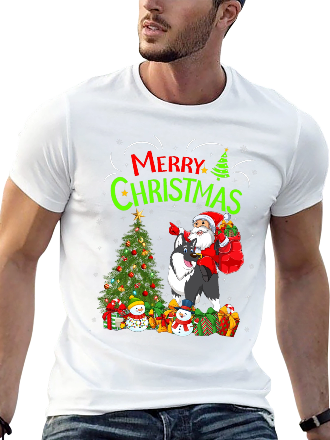 Merry Christmas Santa Dog T-Shirt