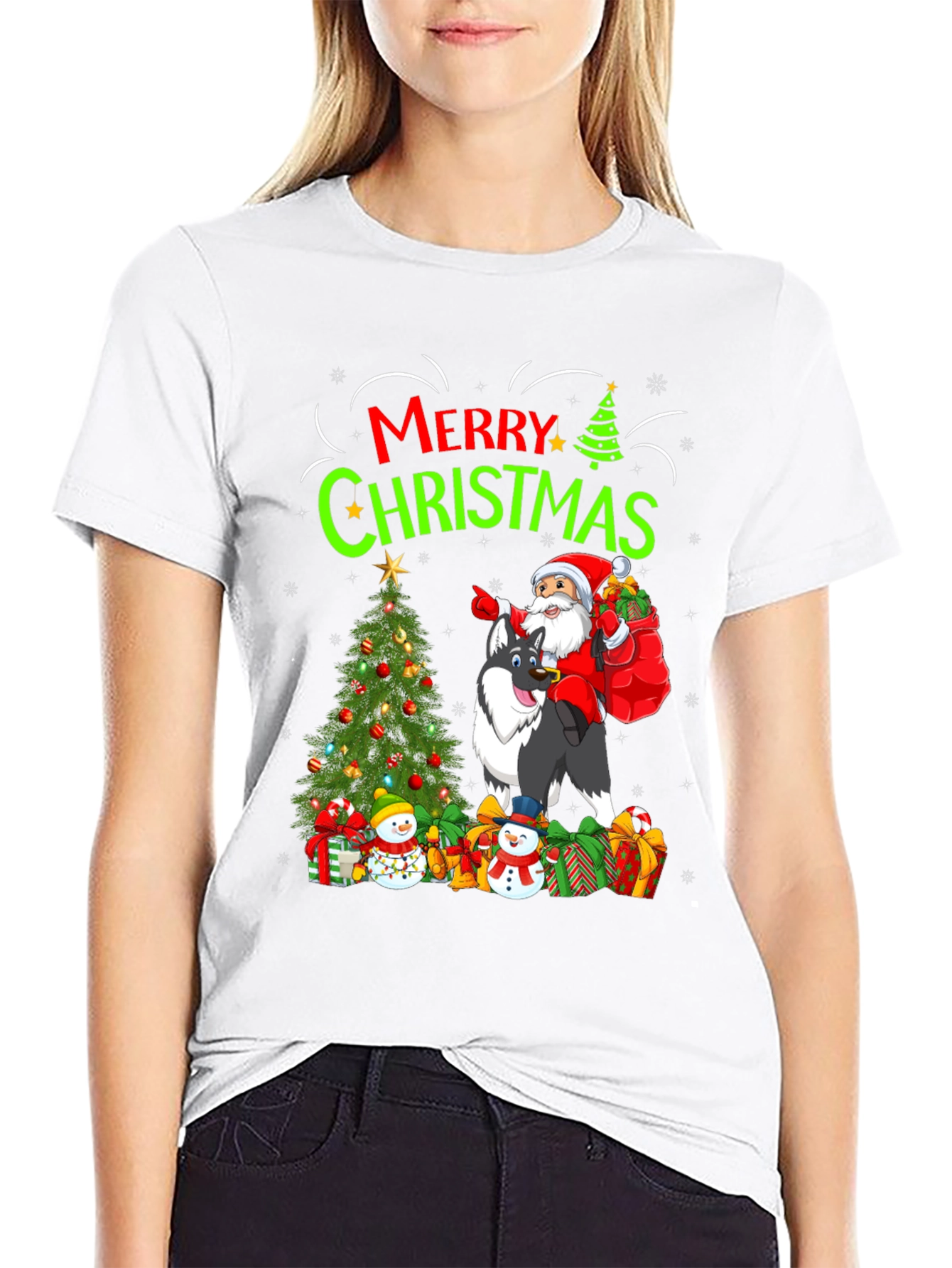 Merry Christmas Santa Dog T-Shirt