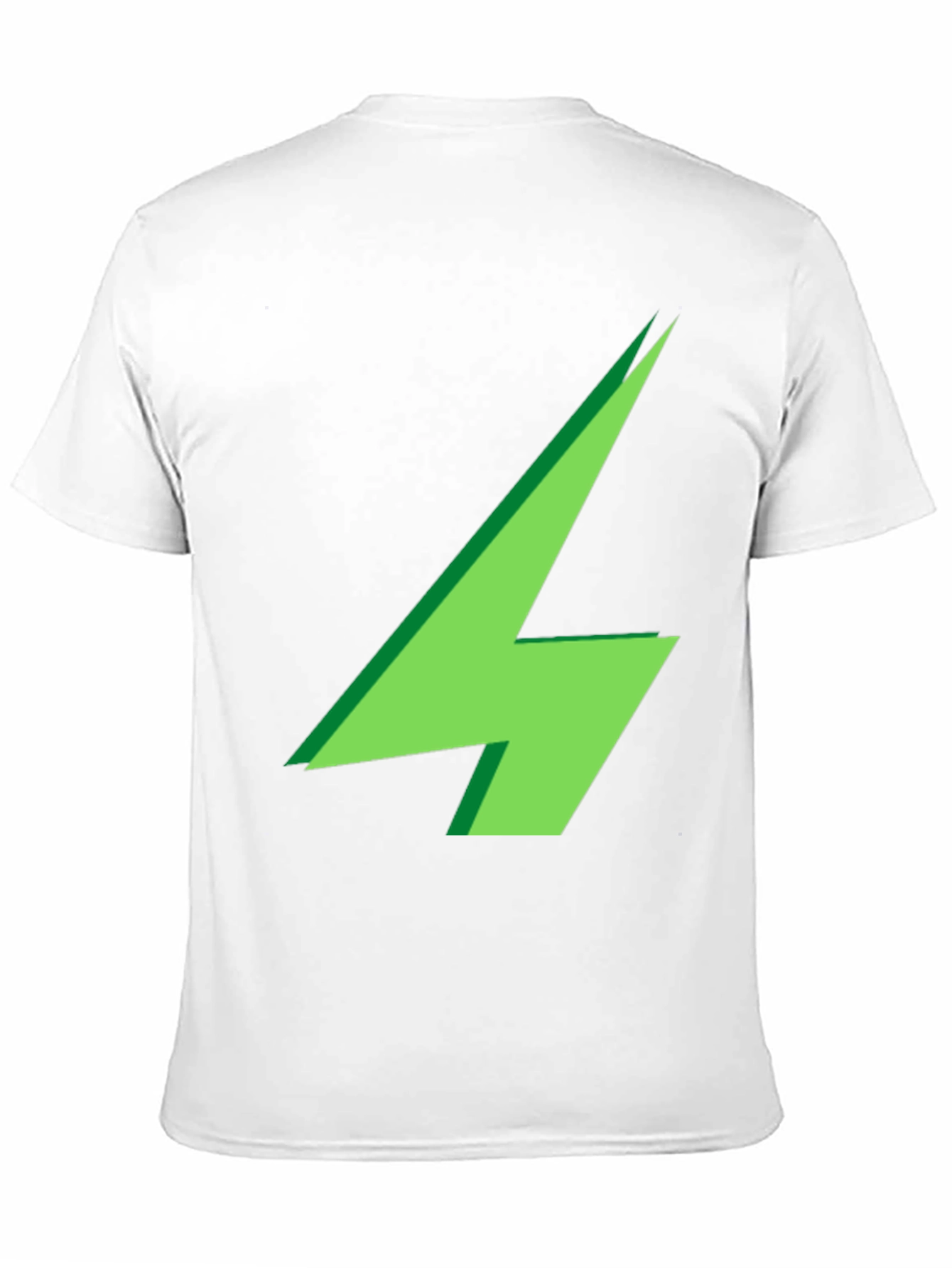 Green Lightning Bolt Graphic Black T-Shirt