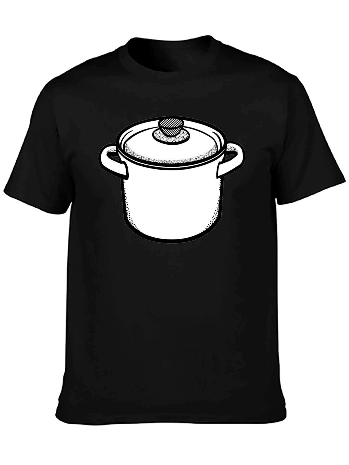 Pot Graphic Tee - Black Cotton Blend Shirt