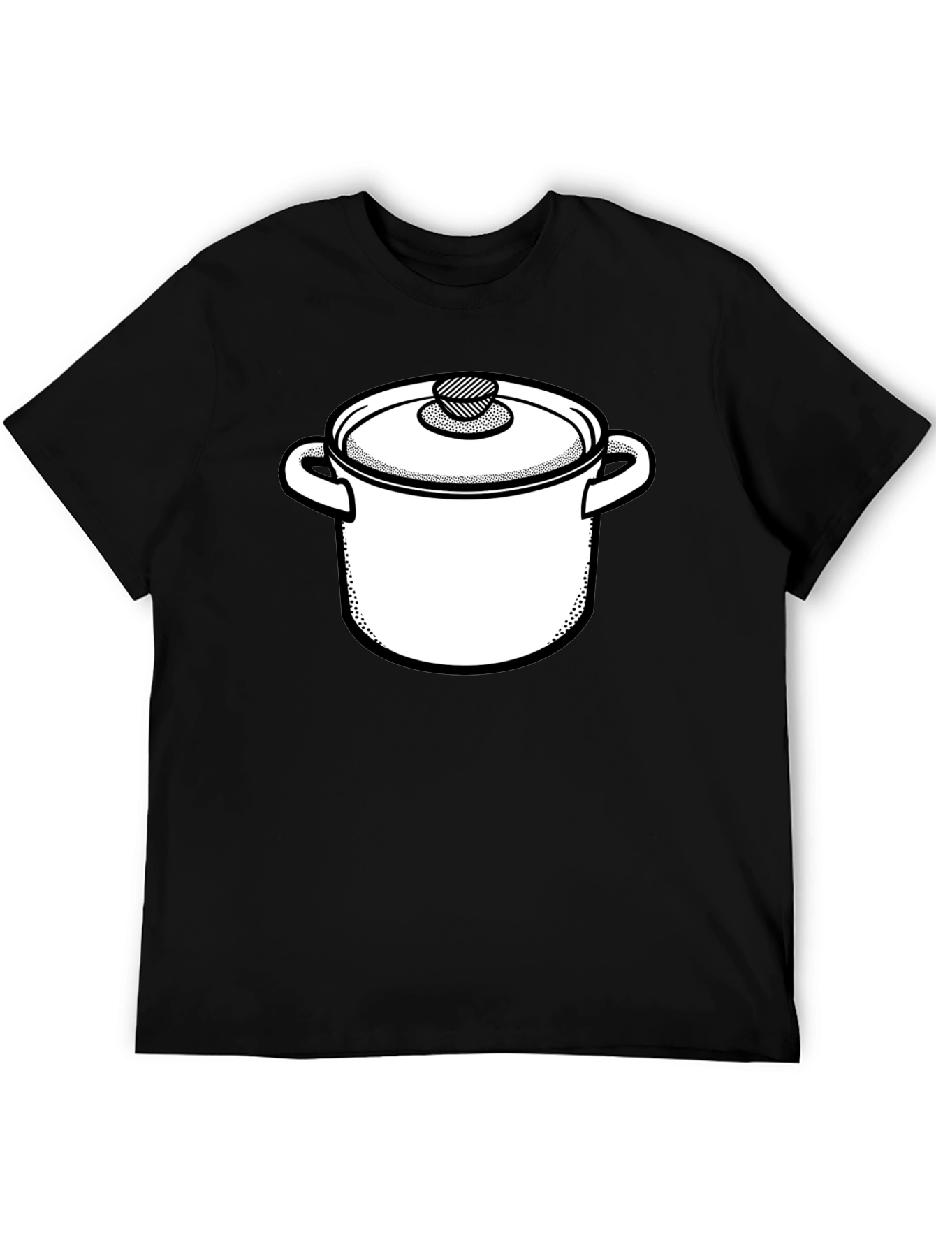 Pot Graphic Tee - Black Cotton Blend Shirt