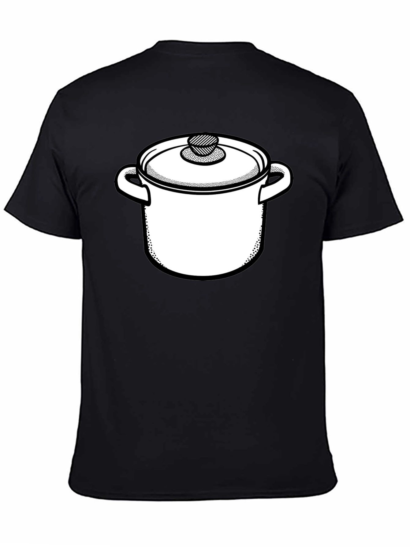 Pot Graphic Tee - Black Cotton Blend Shirt