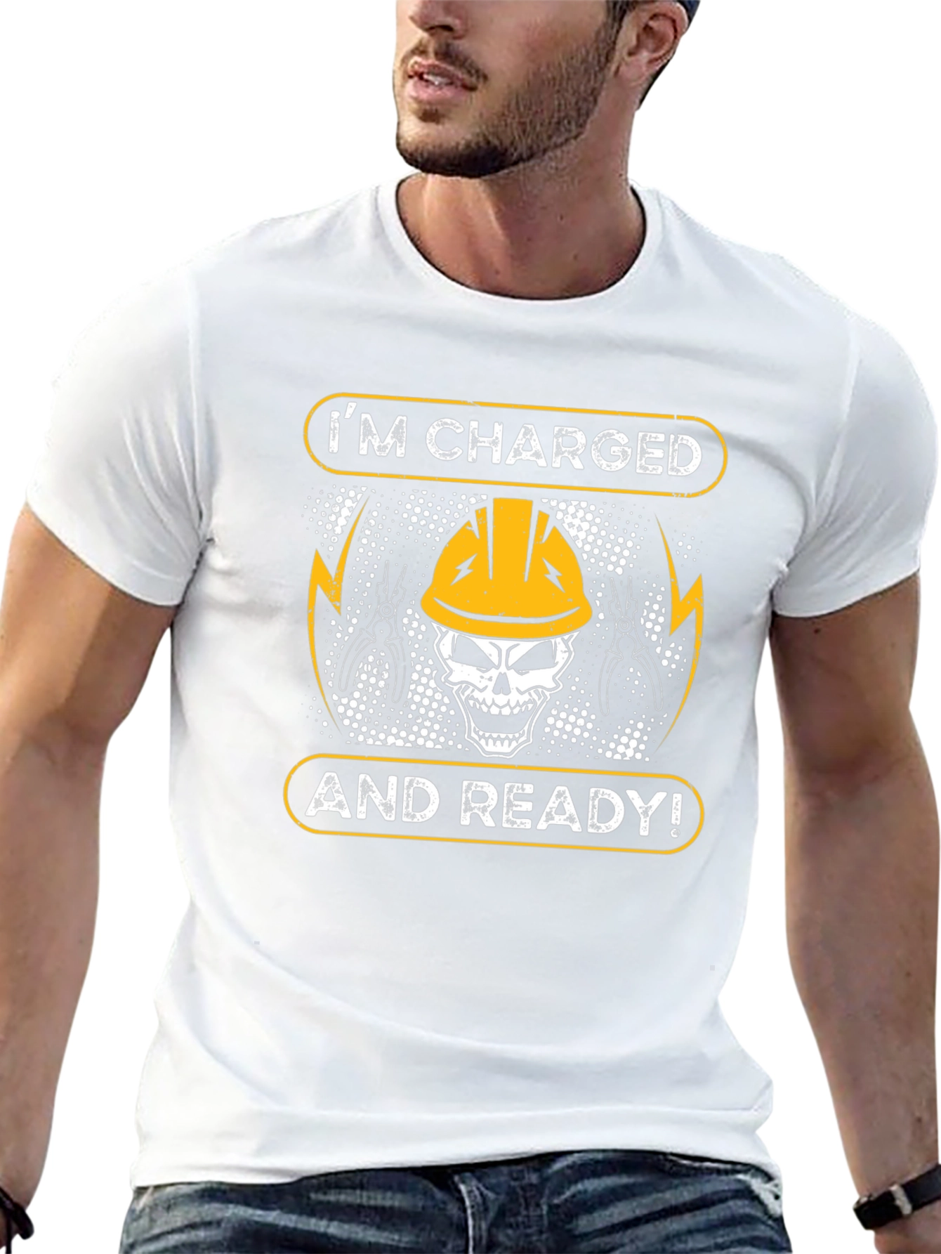 Im Charged and Ready Electrician T-Shirt