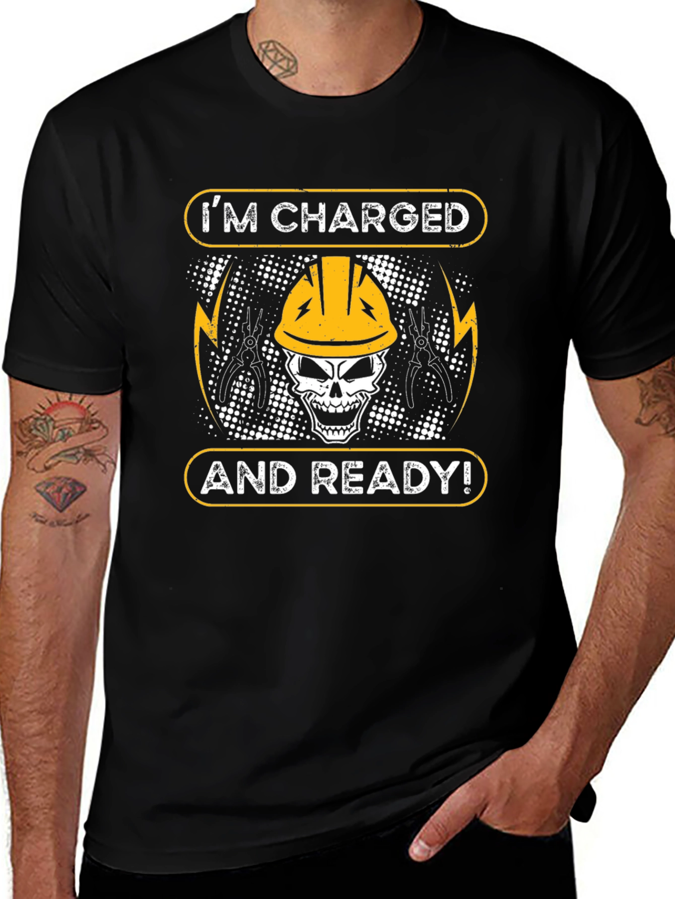 Im Charged and Ready Electrician T-Shirt