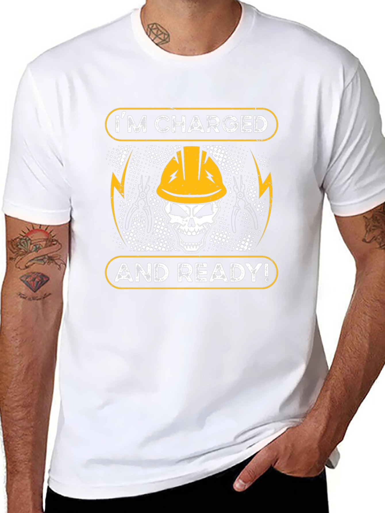 Im Charged and Ready Electrician T-Shirt