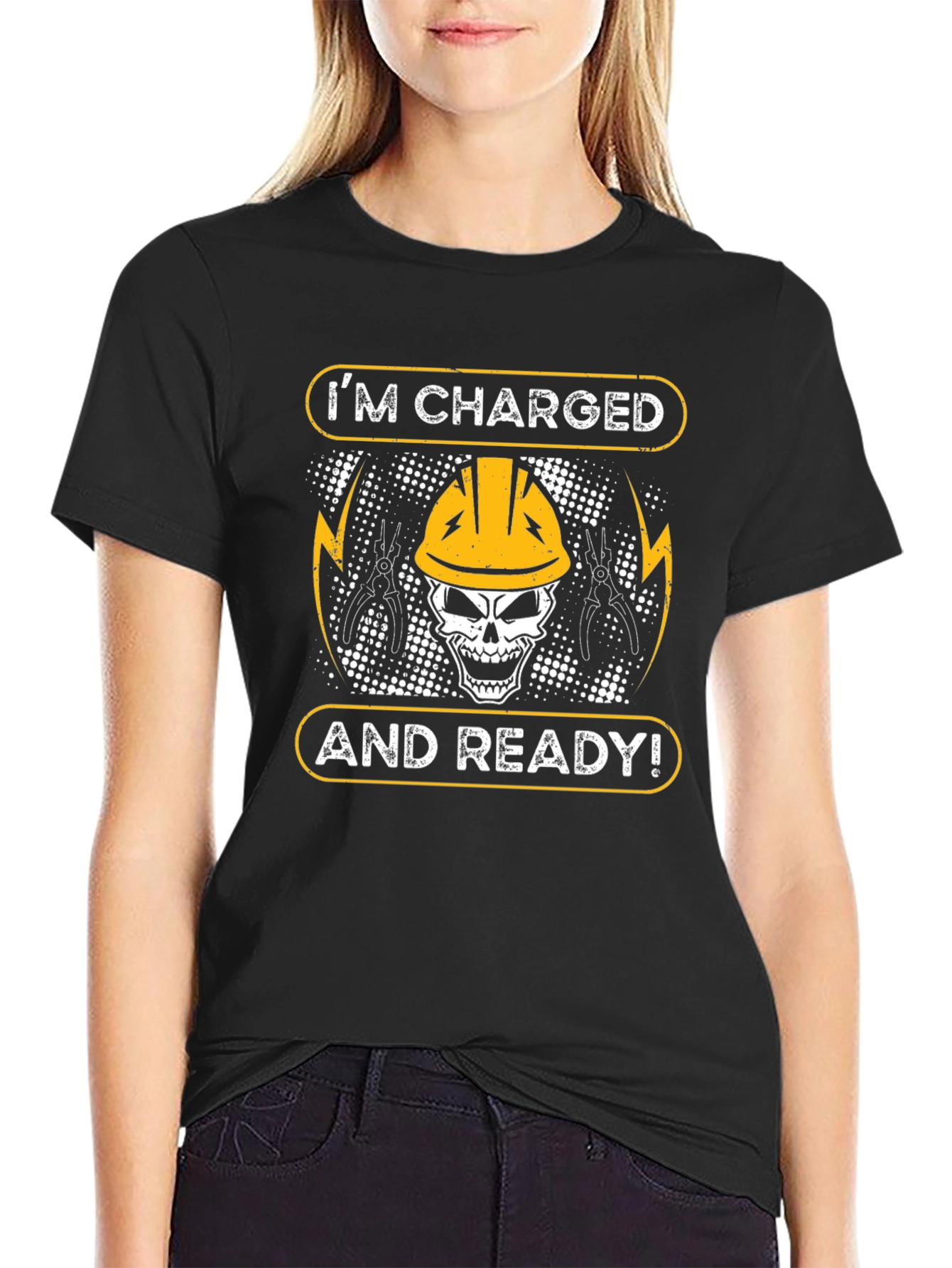 Im Charged and Ready Electrician T-Shirt