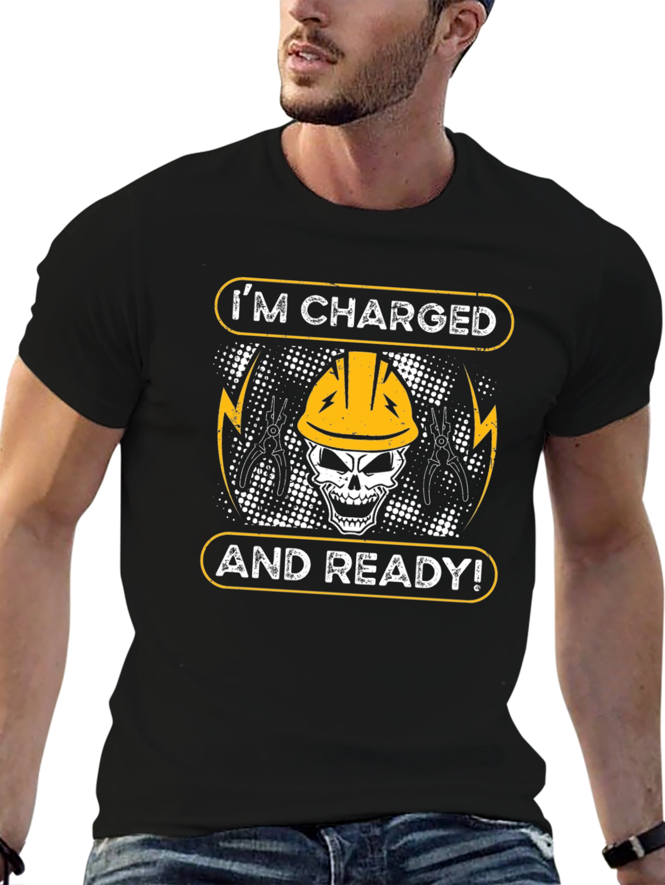 Im Charged and Ready Electrician T-Shirt