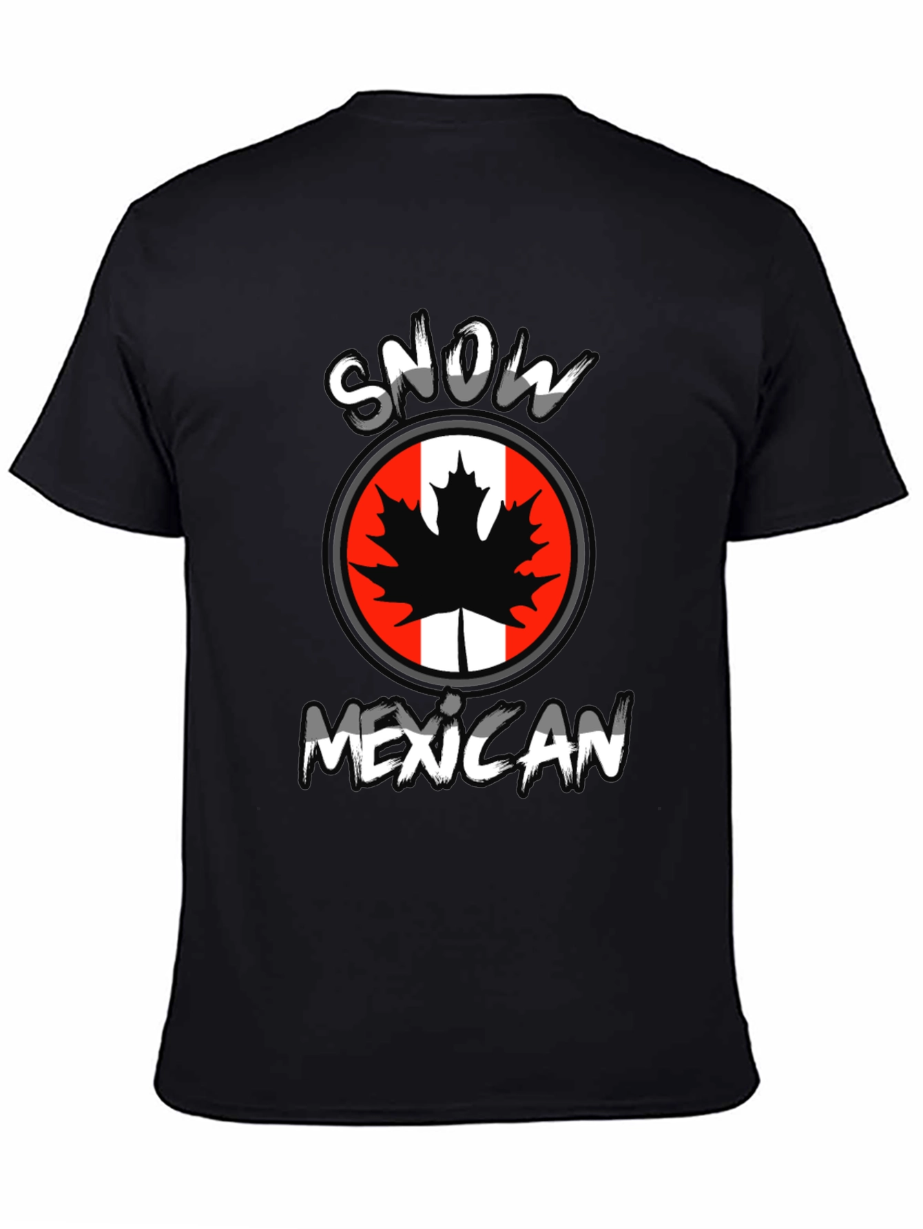Snow Mexican Graphic T-Shirt - Black