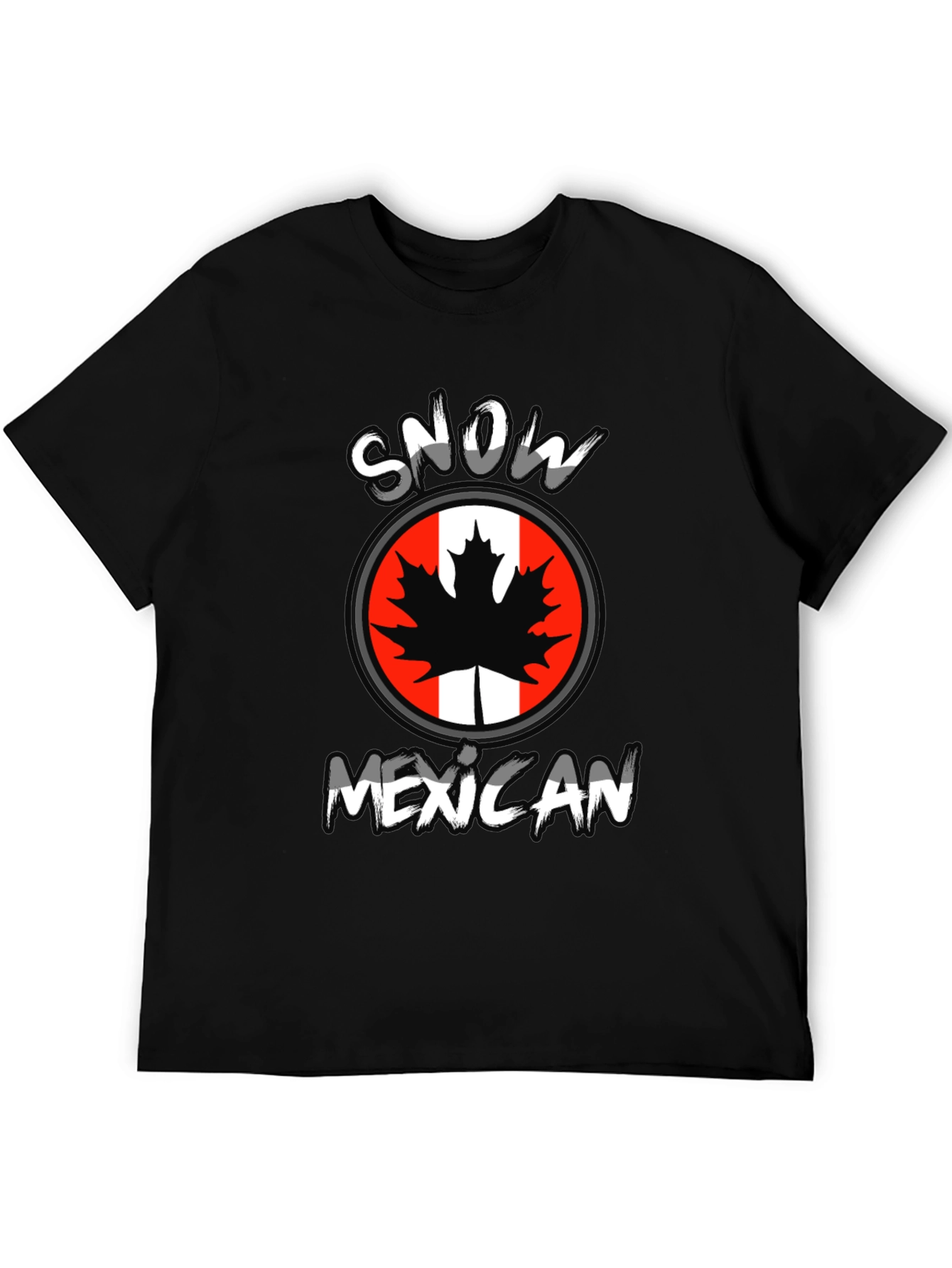 Snow Mexican Graphic T-Shirt - Black