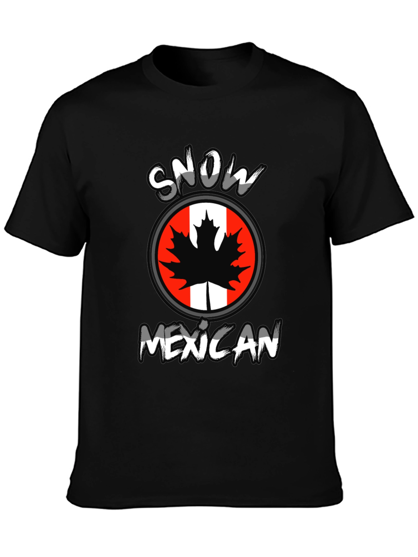 Snow Mexican Graphic T-Shirt - Black