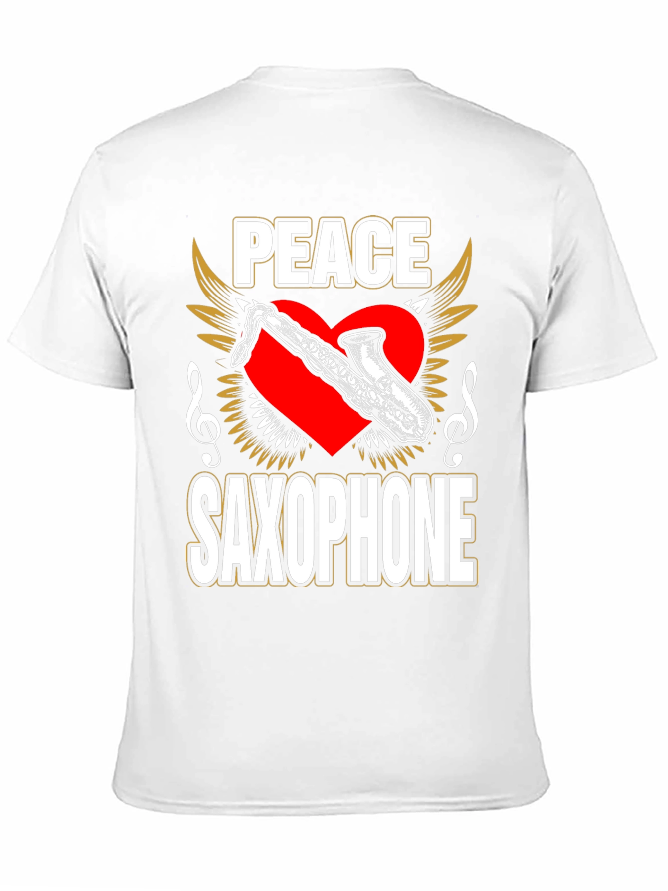 Peace Saxophone Graphic T-Shirt