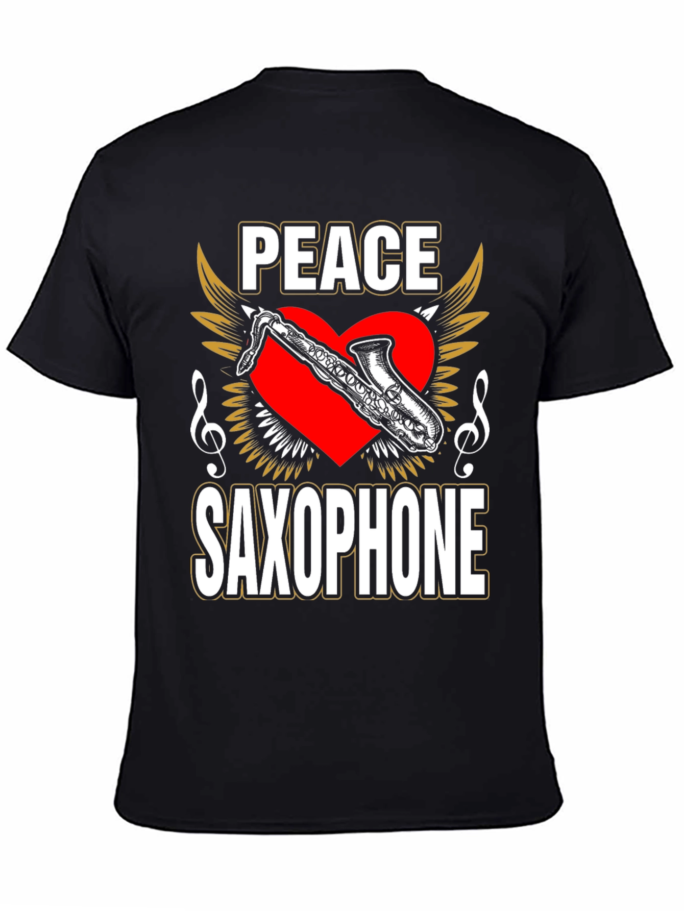 Peace Saxophone Graphic T-Shirt