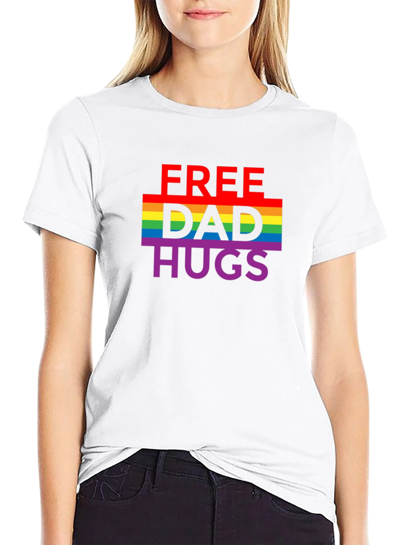 Free Dad Hugs LGBTQ Pride T-Shirt