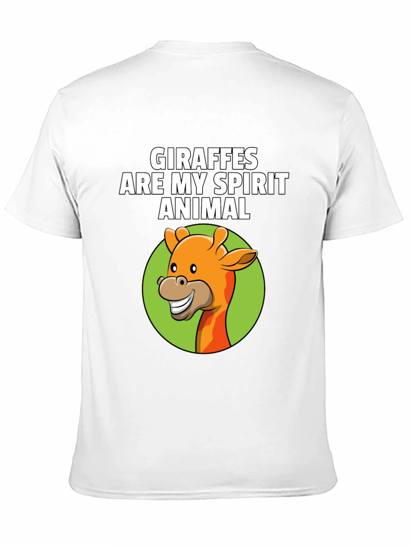 Giraffe Spirit Animal Graphic Tee - Black Cotton T-Shirt