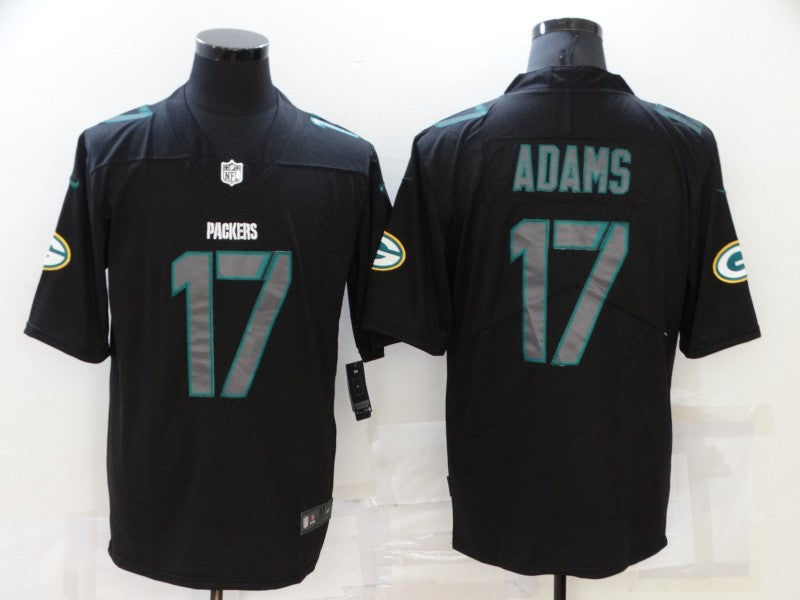 Men's Green Bay Packers Davante Adams #17 Black Team Game Jerseys