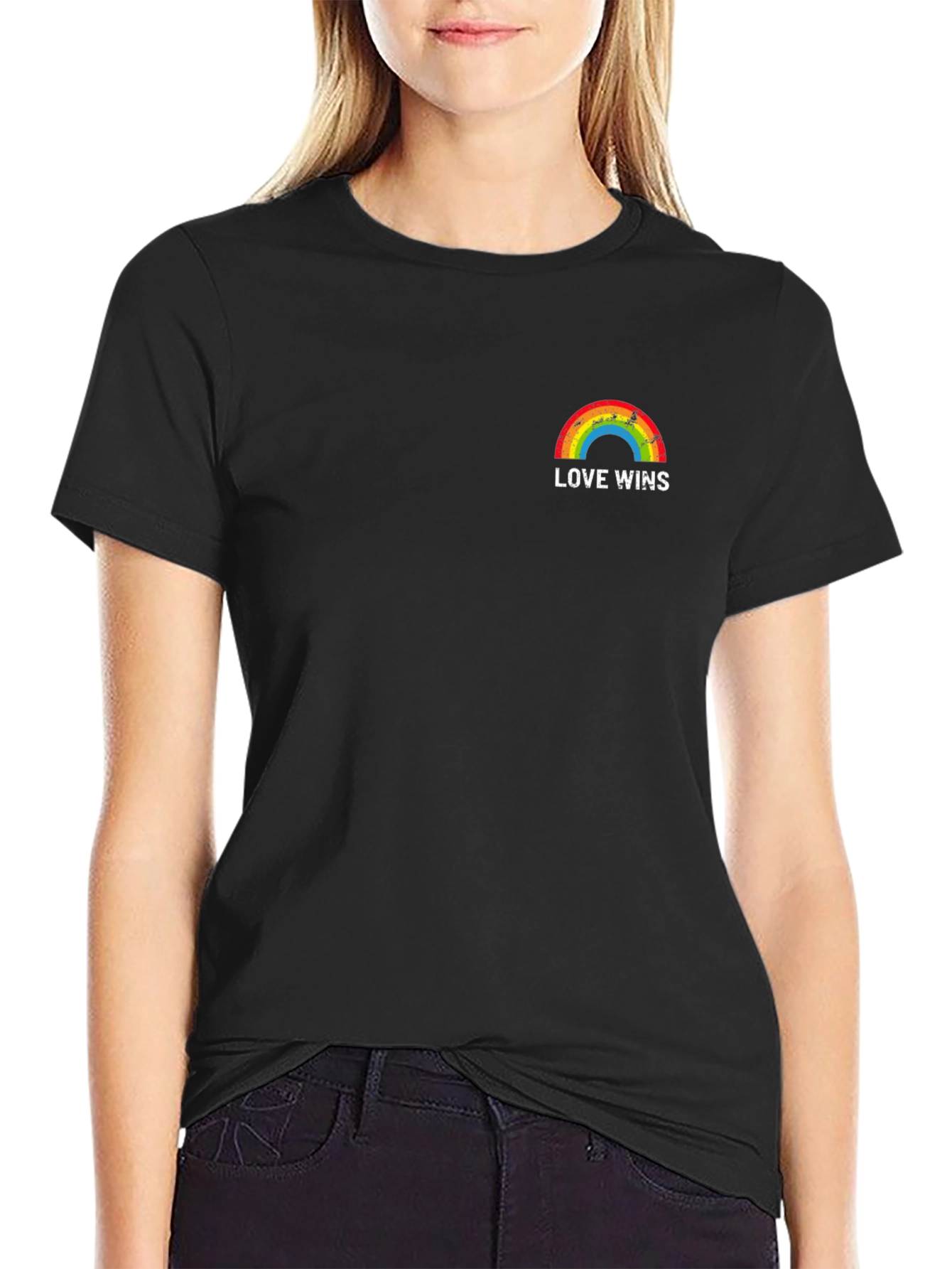 Love Wins Rainbow Graphic T-Shirt - Pride
