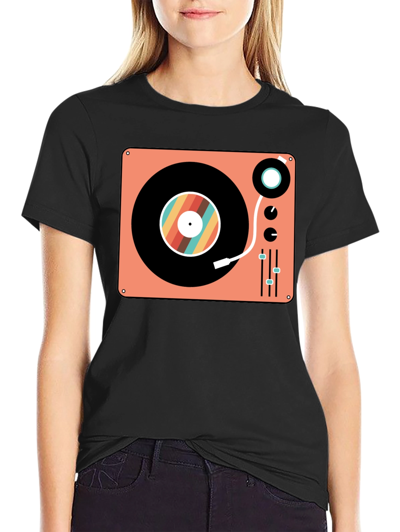 Retro Turntable Graphic T-Shirt
