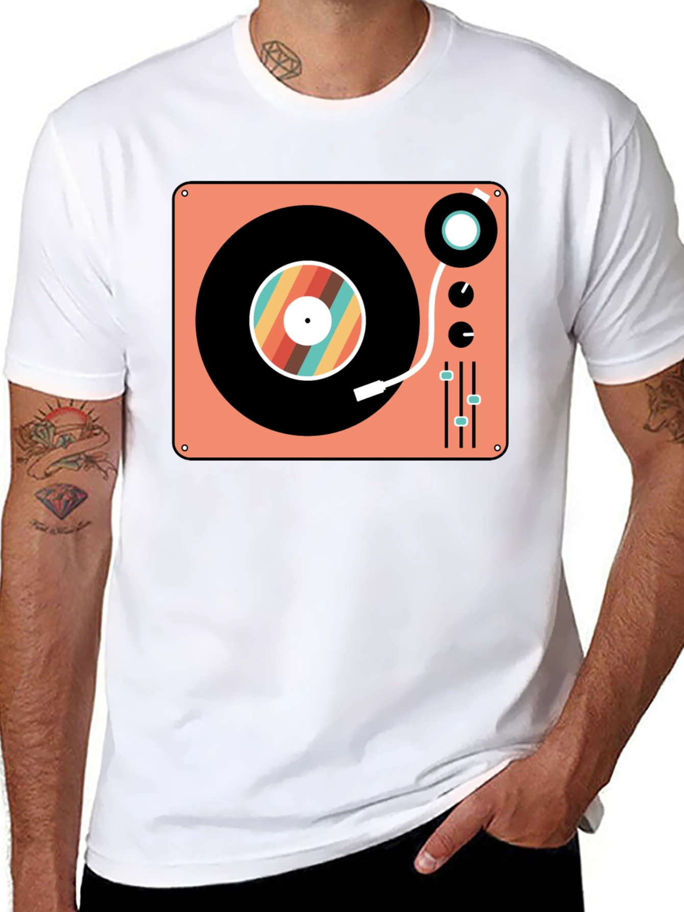 Retro Turntable Graphic T-Shirt