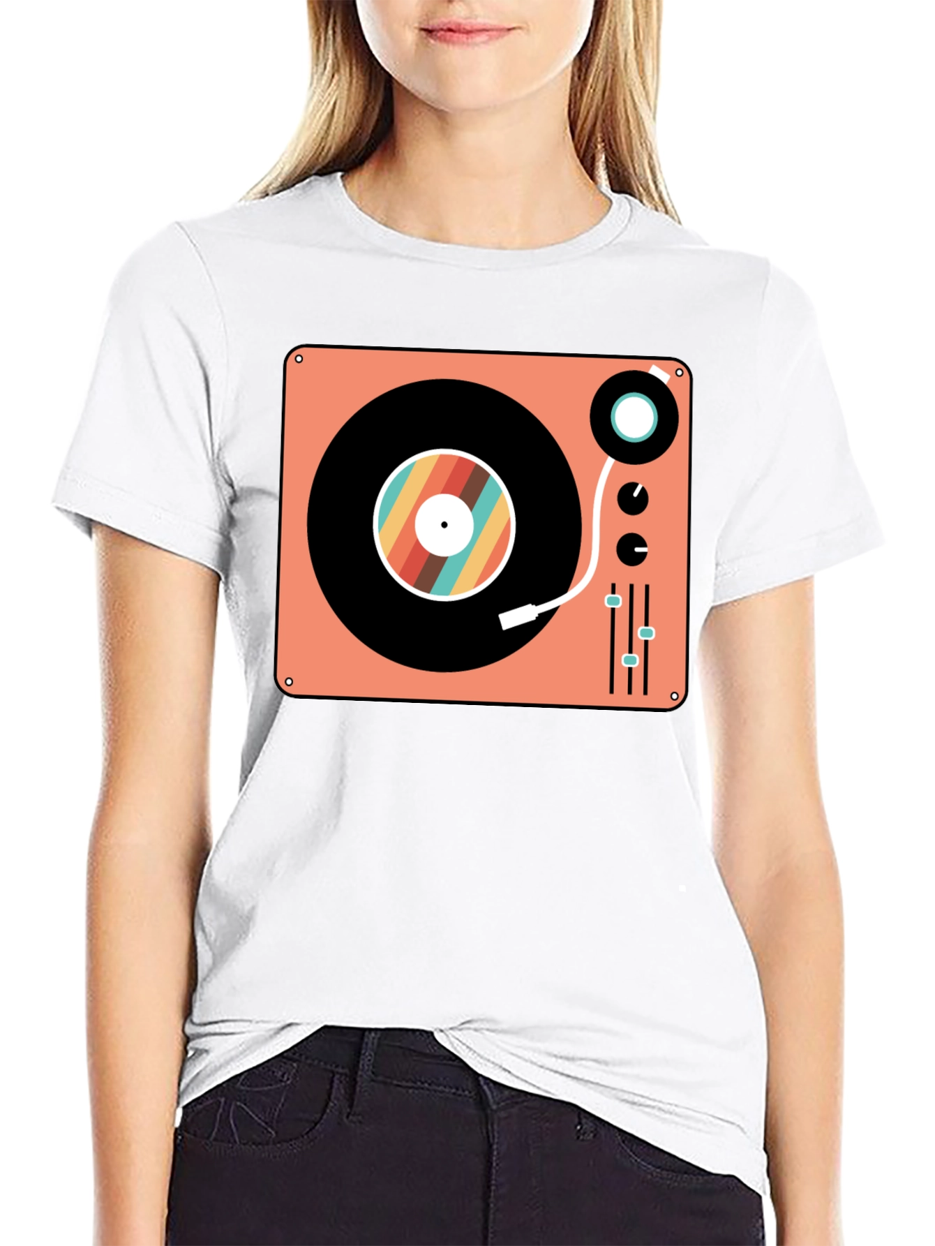 Retro Turntable Graphic T-Shirt