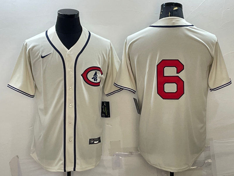Men's Chicago Cubs Micah Hoffpauir #6 Cream Player Name Jerseys