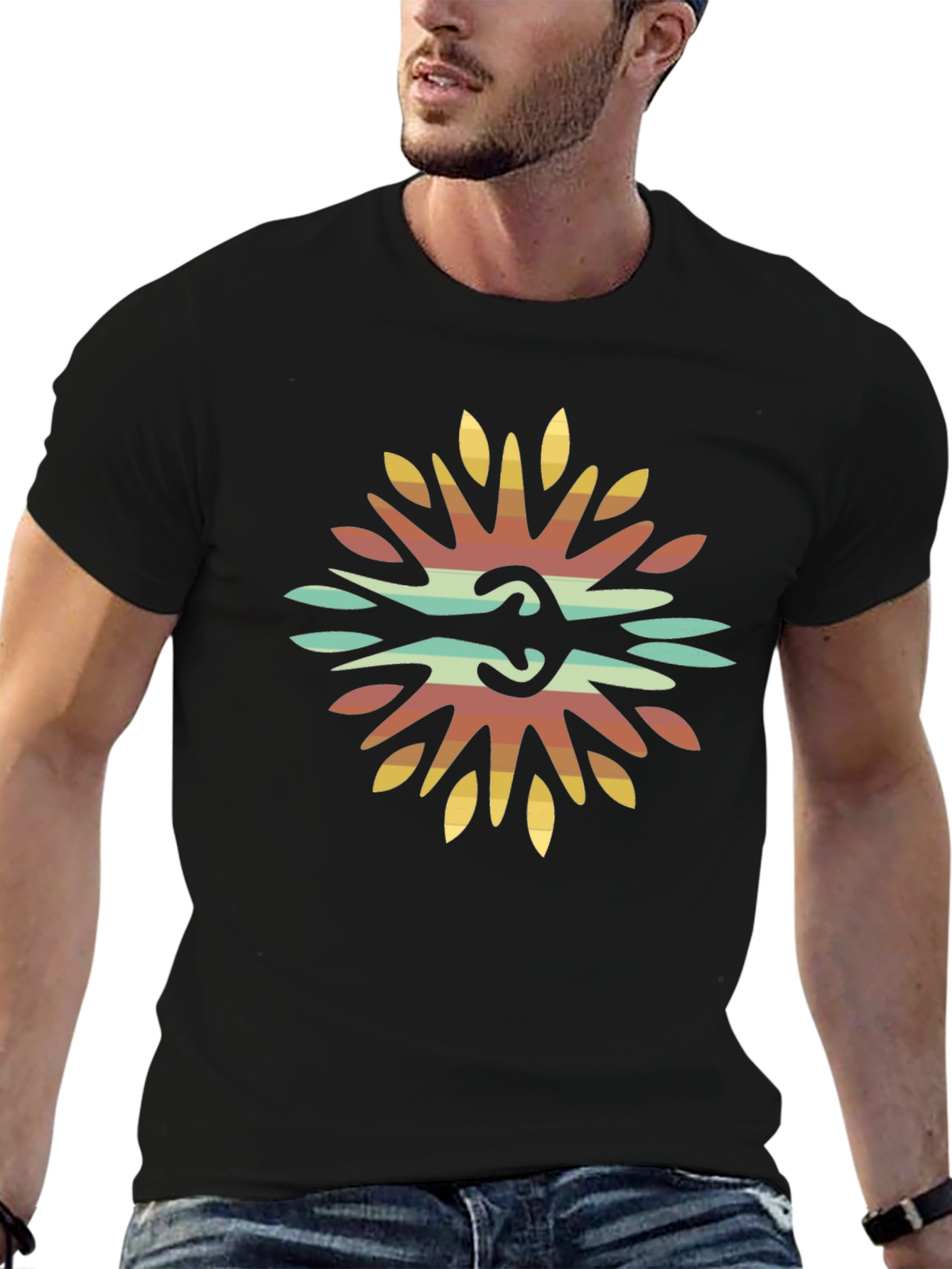 Retro Floral Graphic Print T-Shirt