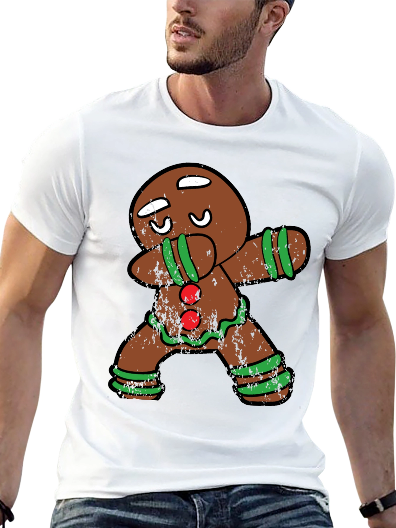 Gingerbread Man Dabbing T-Shirt