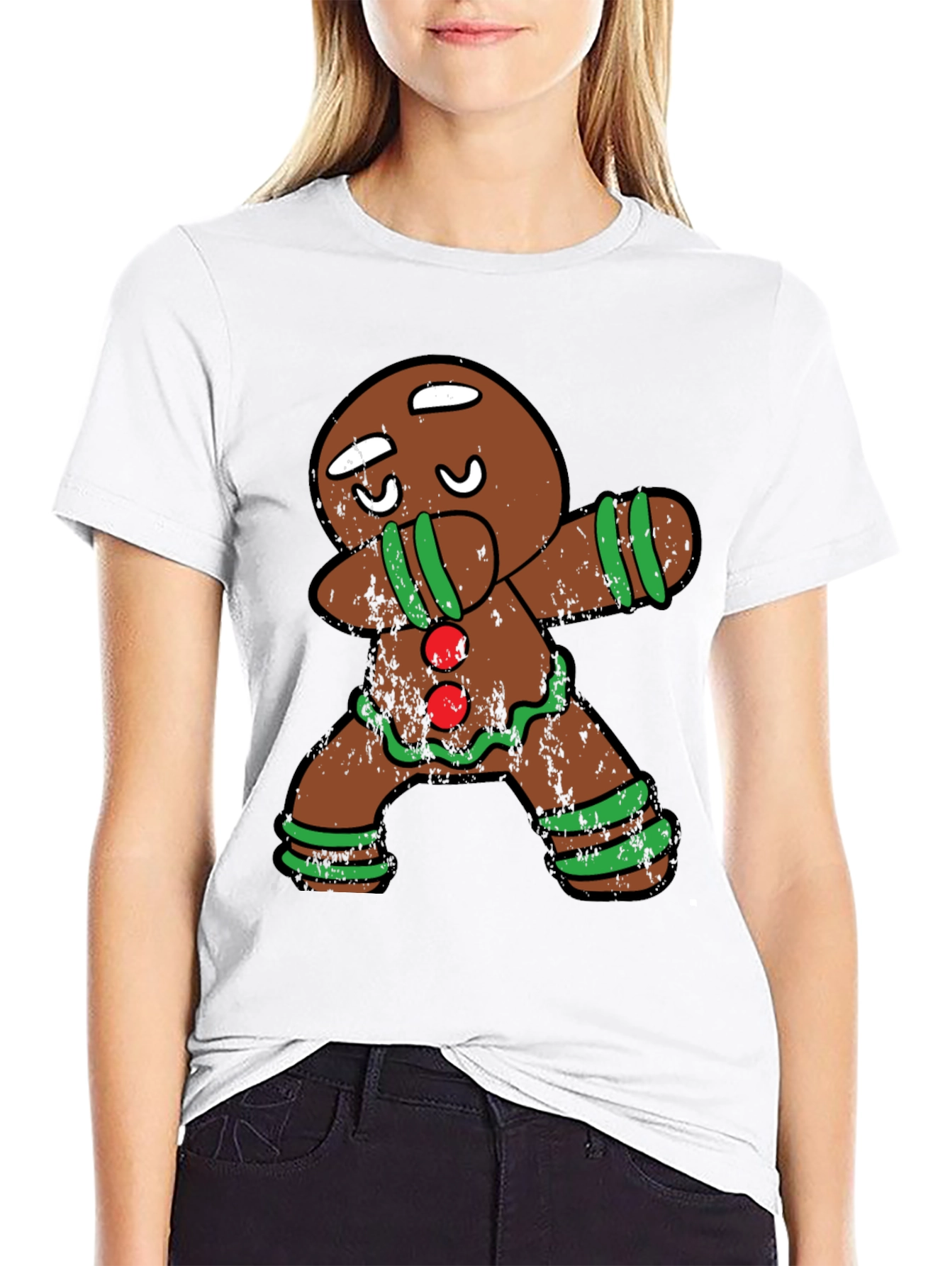 Gingerbread Man Dabbing T-Shirt