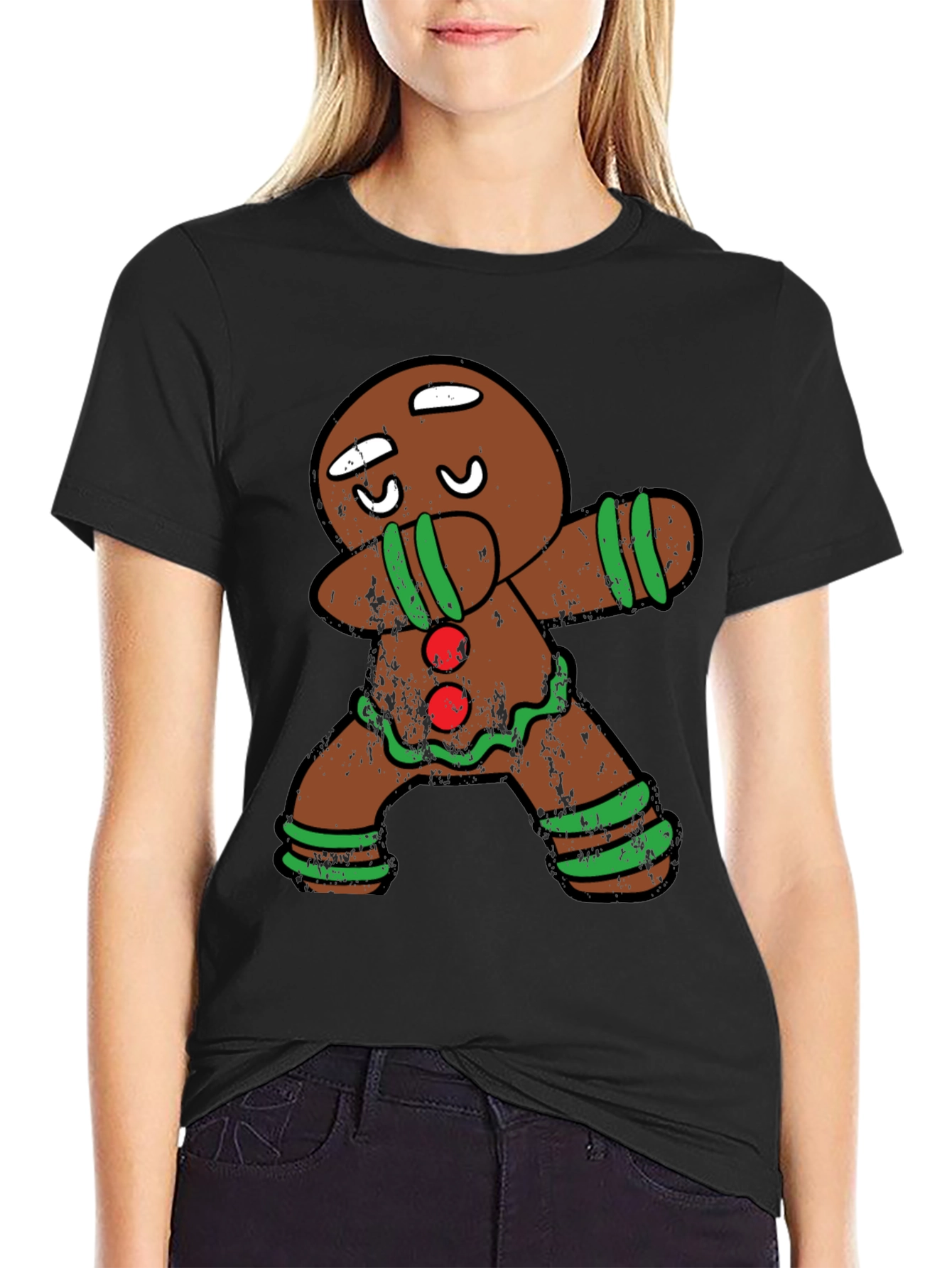 Gingerbread Man Dabbing T-Shirt