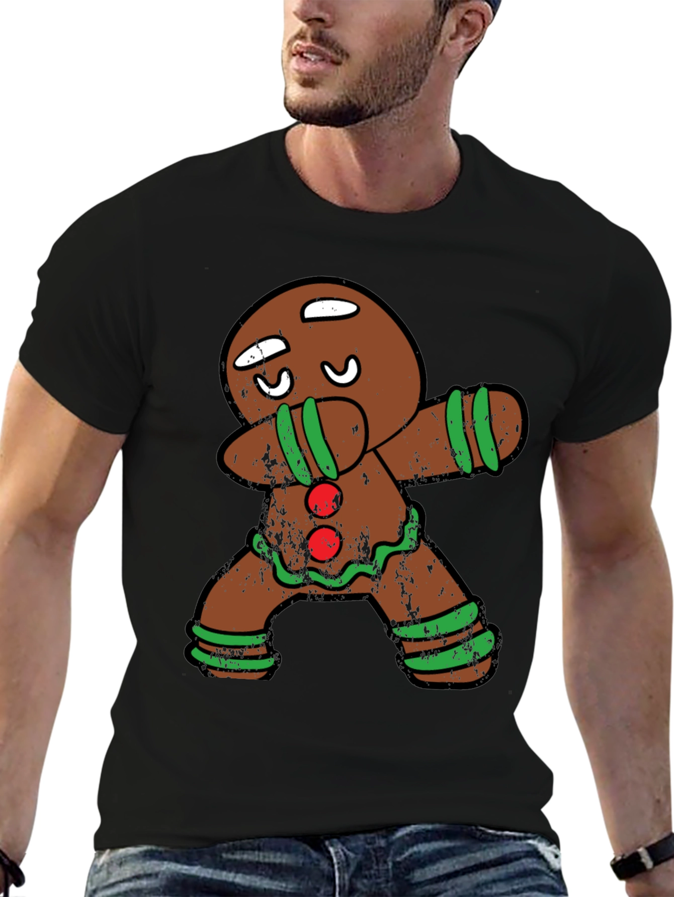 Gingerbread Man Dabbing T-Shirt