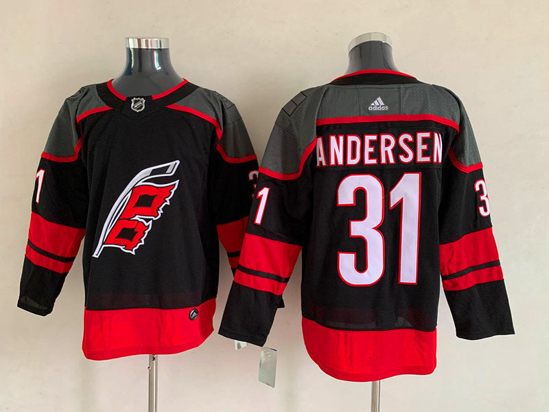 Men's Carolina Hurricanes Frederik Andersen #31 Black Player Jerseys