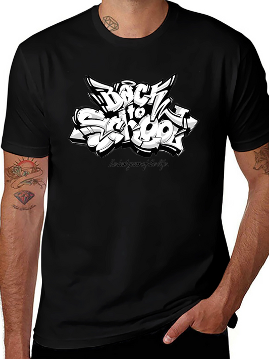 Back to School Graphic T-Shirt - Black