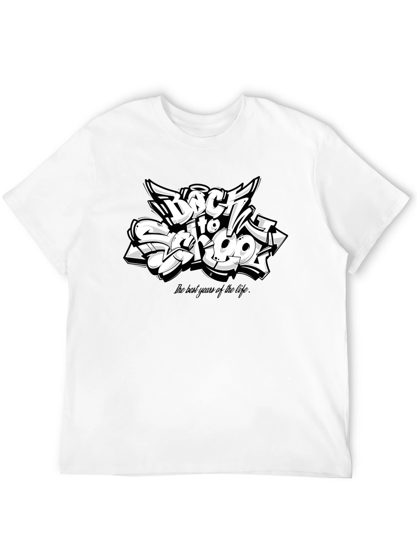 Back to School Graphic T-Shirt - Black