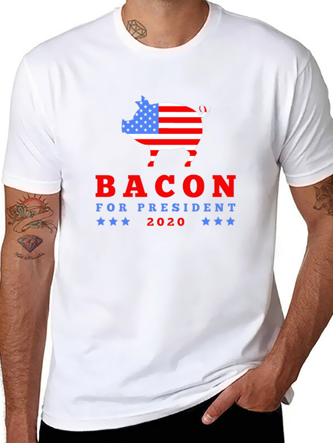 Bacon for President 2020 Graphic T-Shirt